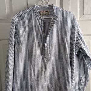 Gleneske Irish Grandfather Shirt- Atlantic Blue